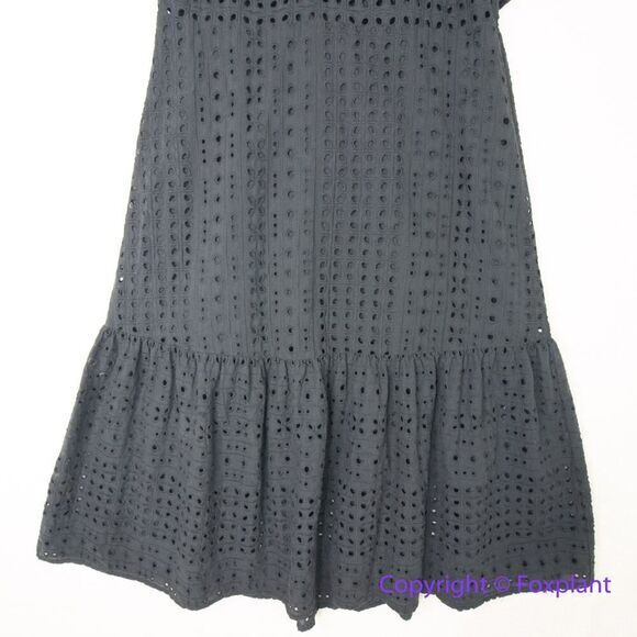 Eloquii Eyelet Dress With Sheer Detail black , size 14 - Picture 4 of 16
